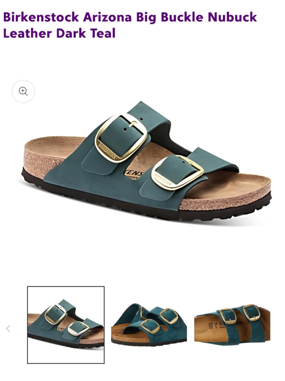 Birkenstock Arizona Big Buckle Dark Teal